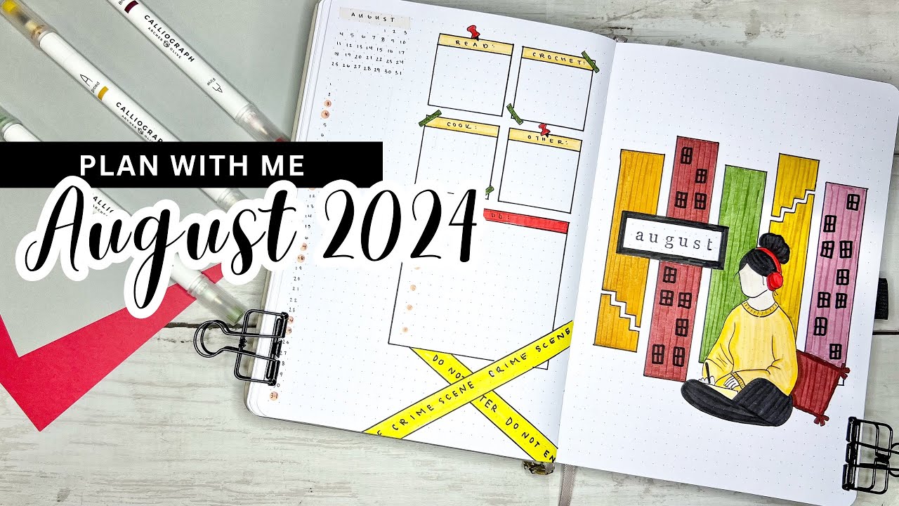 PLAN WITH ME || August 2024 Bullet Journal Setup