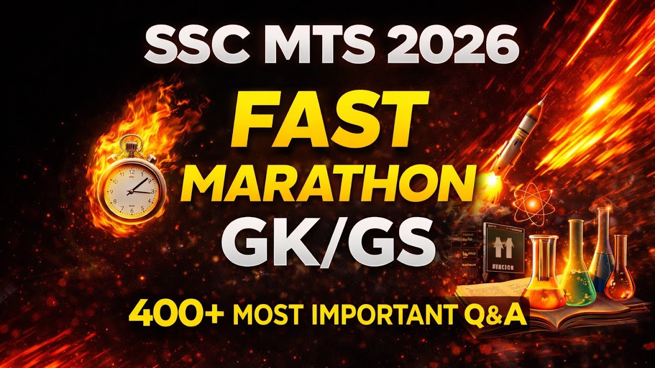 SSC MTS 2026 GK/GS 💯 | Fast Revision Marathon | 400+ Q&A  Success Dream Path