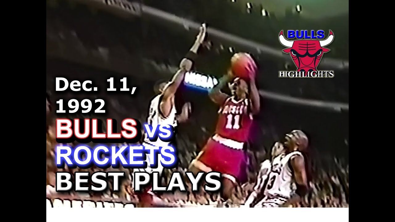December 11 1992 Bulls vs Rockets highlights