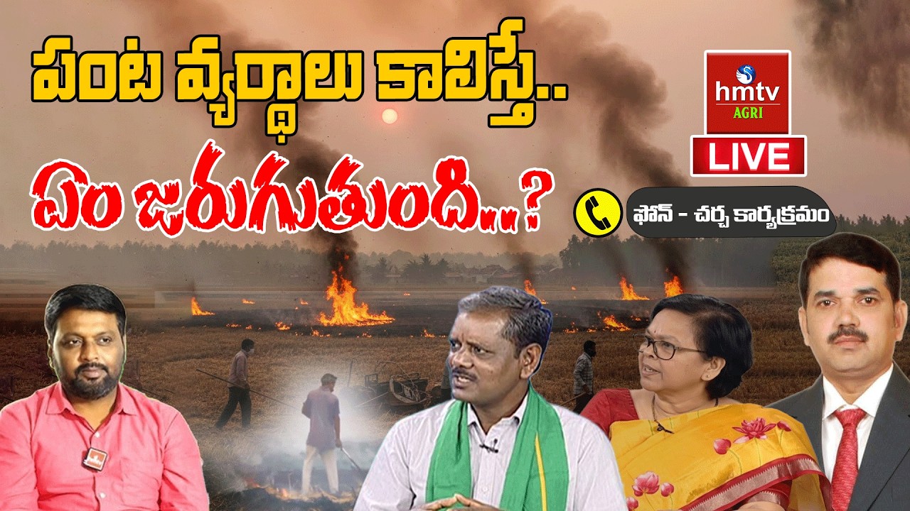 LIVE : పంట వ్యర్థాలు కాలిస్తే.. ఏం జరుగుతుంది..? | Agriculture | hmtv Agri