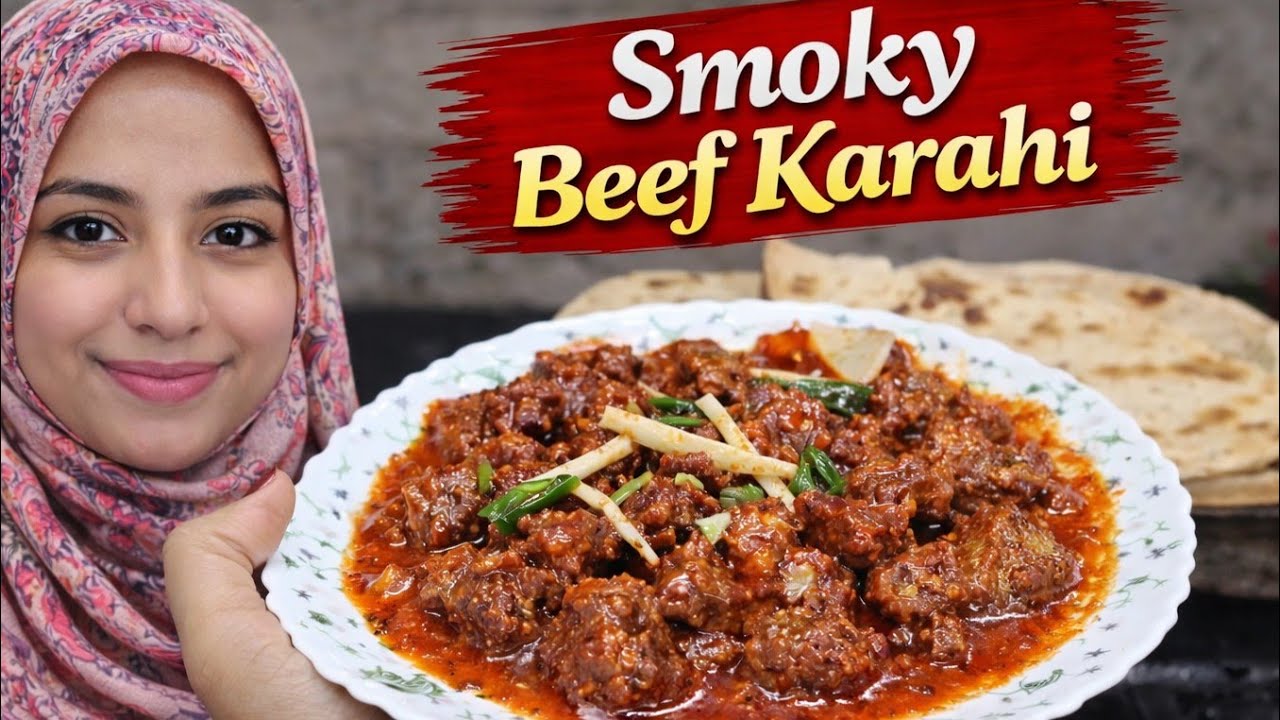 Smokey Beef Karai beef handi Easy dinner recipe 
