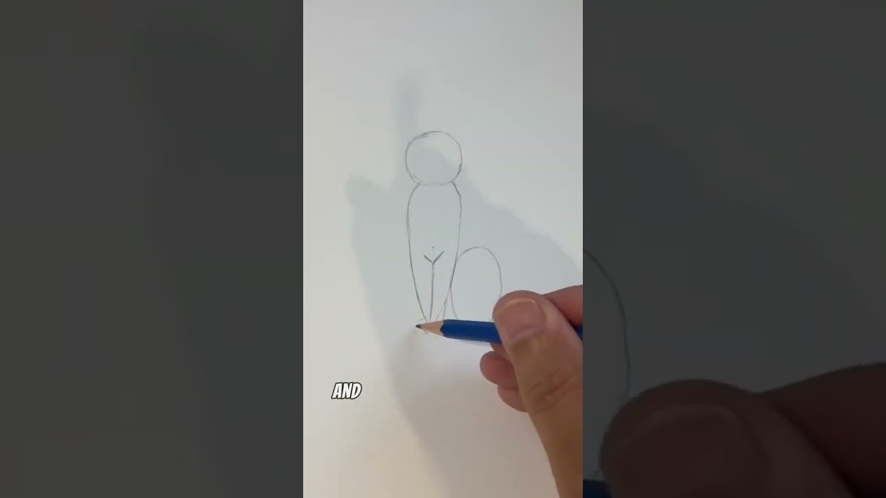 Draw a Realistic CAT in 30 Seconds! 🐈 EASY for Beginners #shorts #art #howtodraw #drawing