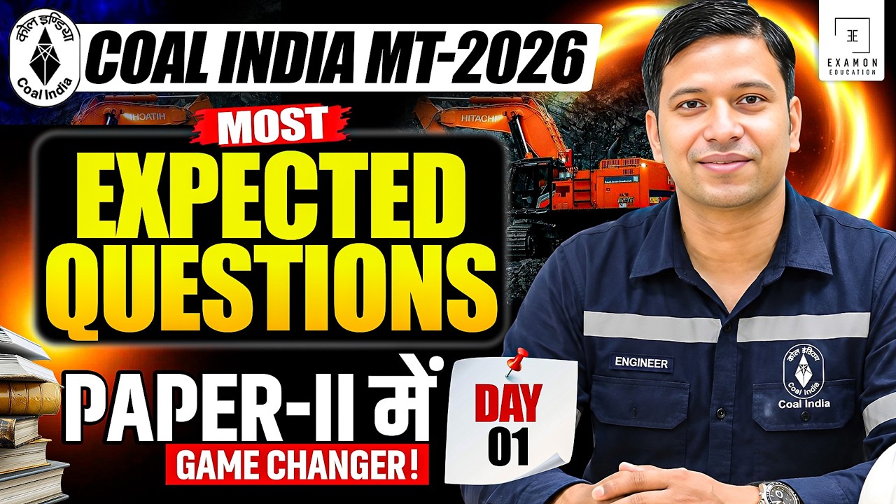 Coal India Limited 2026 Management Trainee | Most Expected Questions Mechanical Engineering | Part 1