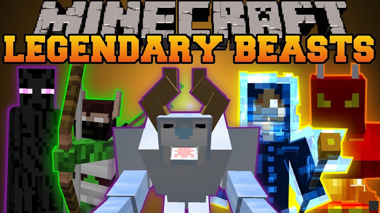 Minecraft: ЛЕГЕНДАРНЫЕ ЗВЕРИ (ЭПИЧЕСКИЕ БОССЫ И ОРУЖИЕ) — демонстрация мода