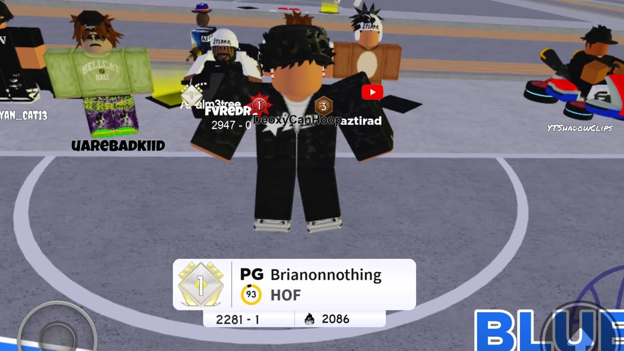 I got the YT logo in hoopz! (Roblox basketball 🏀)