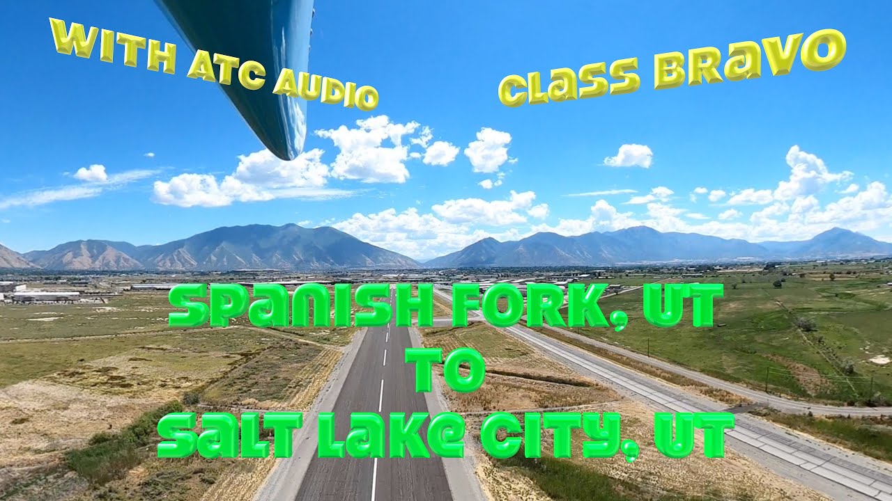 Cirrus SR22T | VFR Salt Lake City | Full Flight with 35 Visual Approach and ATC Audio
