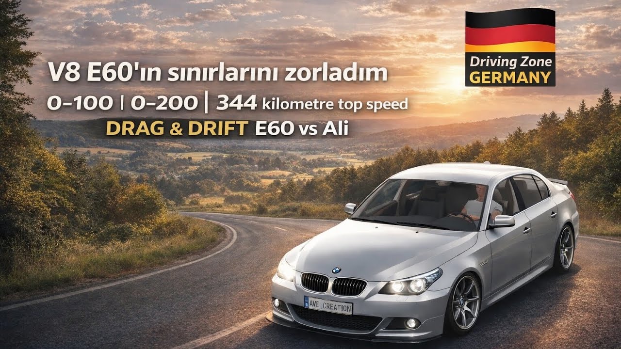 V8 E60 sınırlarını zorladım - driving Zone germany 