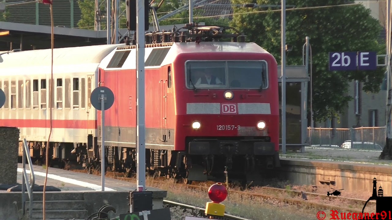 [HD] Eisenbahnalltag am Stralsunder Bahnhof mit Rangierbetrieb , BR 120