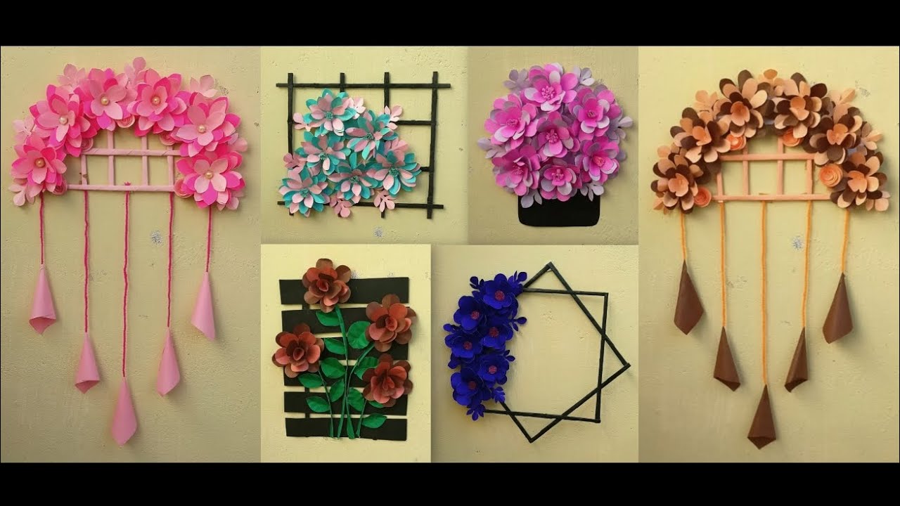 Unique Paper Flower Wall Hanging| Paper Flower Wall Hanging ideas| Wall Hanging ideas 