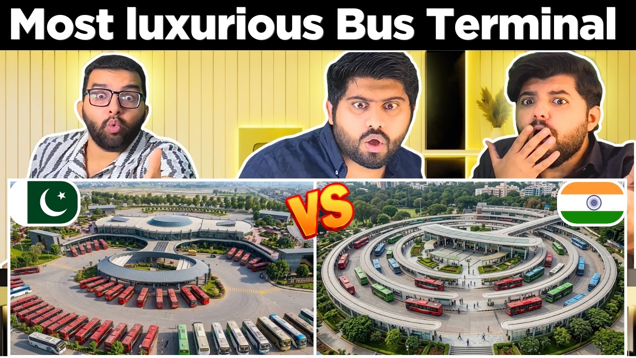 Reaction On Luxurious Bus Terminal Comparison: India vs Pakistan | आलीशान | Pakistani Reaction🔥