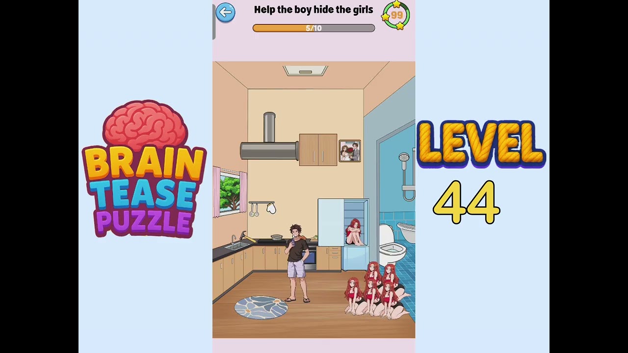 Brain tease puzzle level 44 Walkthrough Solution
