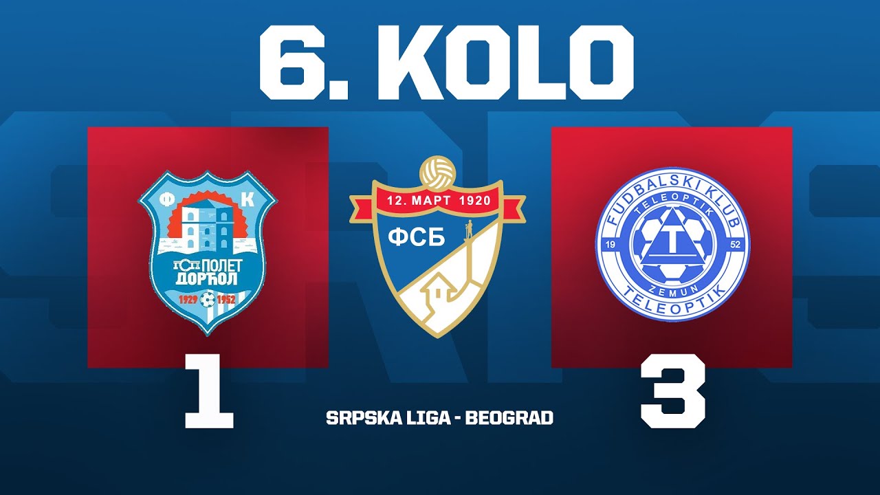 GSP POLET DORĆOL - TELEOPTIK Srpska Liga Beograd 25/26 - 6. Kolo