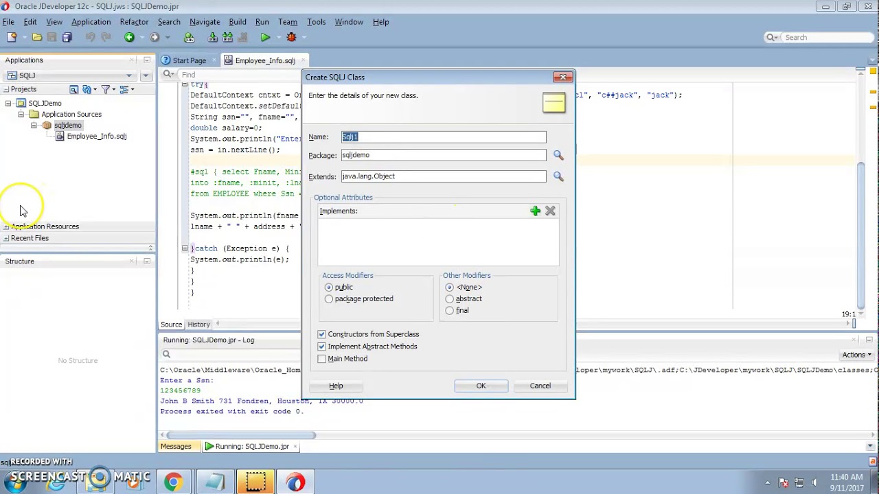 Embedded SQL