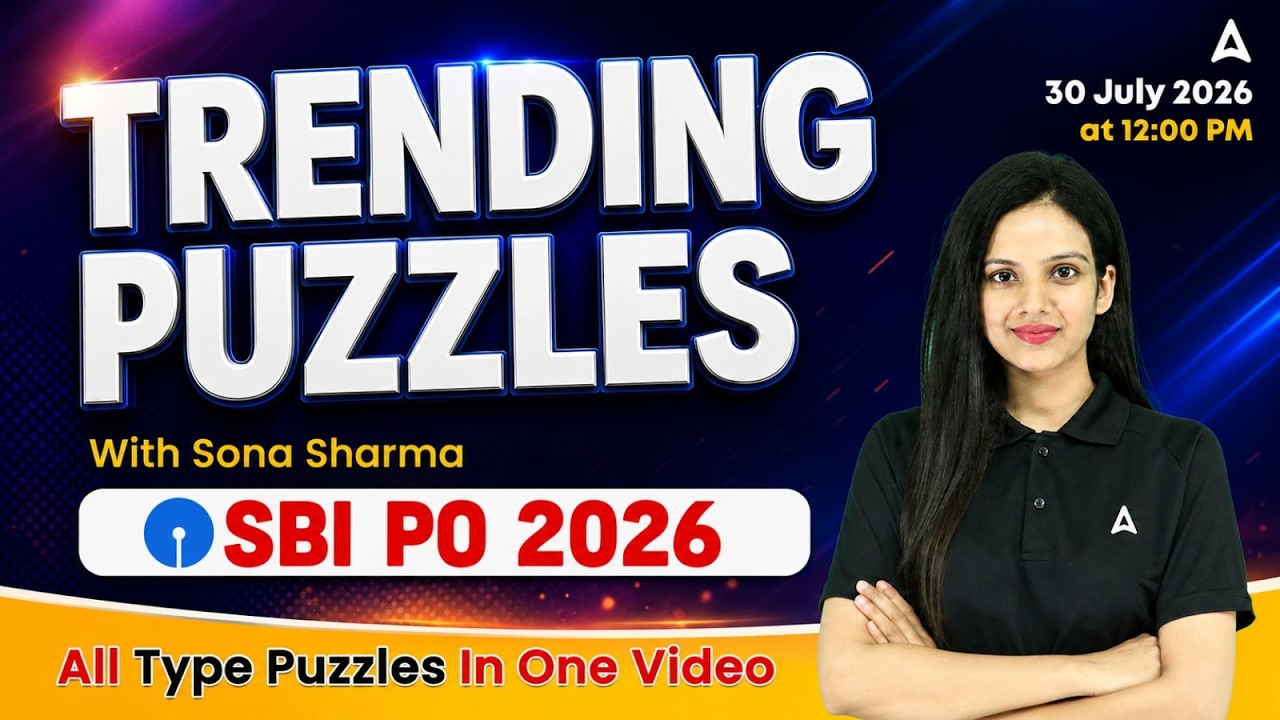 SBI PO 2026 | Trending Puzzles for Reasoning | All Types in One Class