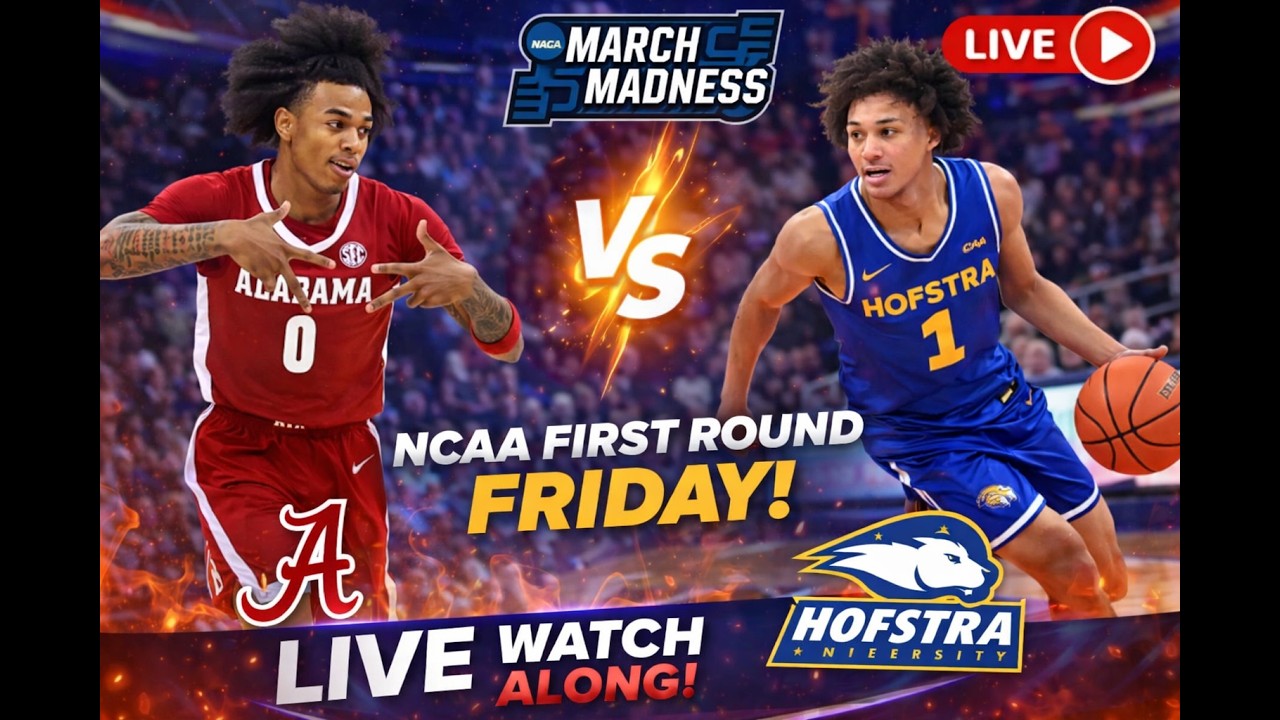 LIVE STREAMING Alabama vs. Hofstra Friday, March 20 at 2:15 p.m. CT