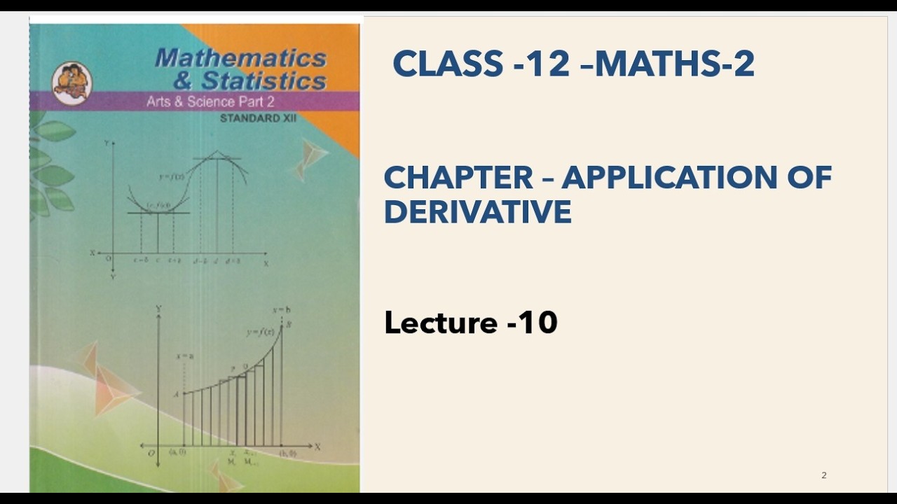 Class 12 th | Maths2 | Chapter 2| AOD | Lect 10 | Maharashtra Board |HSC