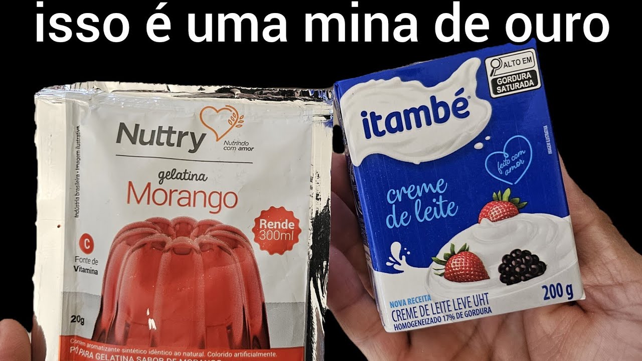📢MORRIA E NÃO SABIA: É só juntar GELATINA com CREME DE LEITE  e não precisa mais gastar no mercado