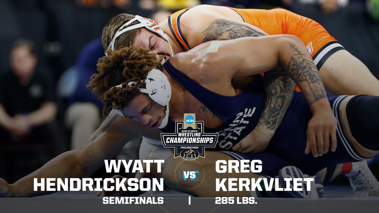 Wyatt Hendrickson vs Greg Kirkvliet: 2025 NCAA wrestling semifinal (285 pounds)