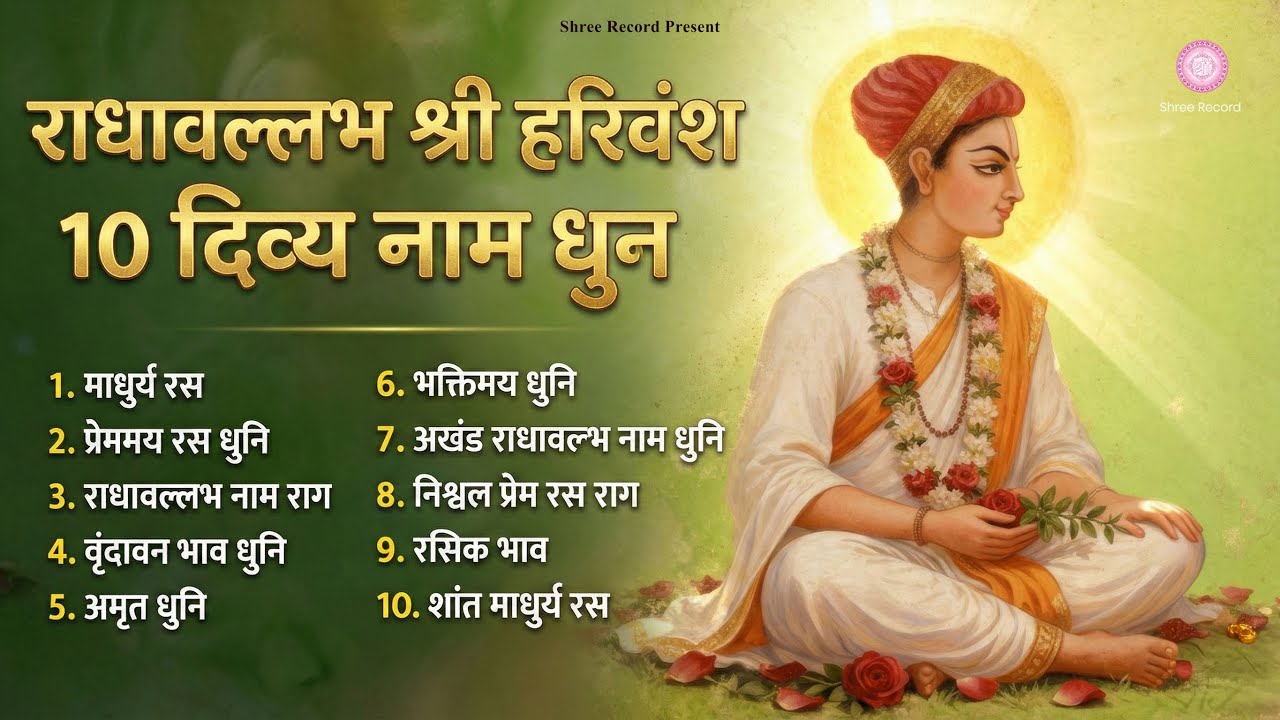 राधावल्लभ नाम की 5 दिव्य नाम धुनि | Radhavallabh Shri Harivansh | Shree Record