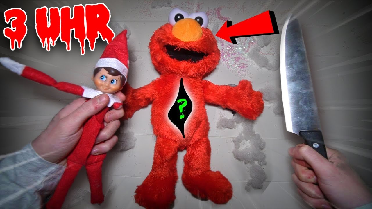ELMO PUPPE AUFSCHNEIDEN um 3 UHR NACHTS!! *ELF ON THE SHELF in ELMO*