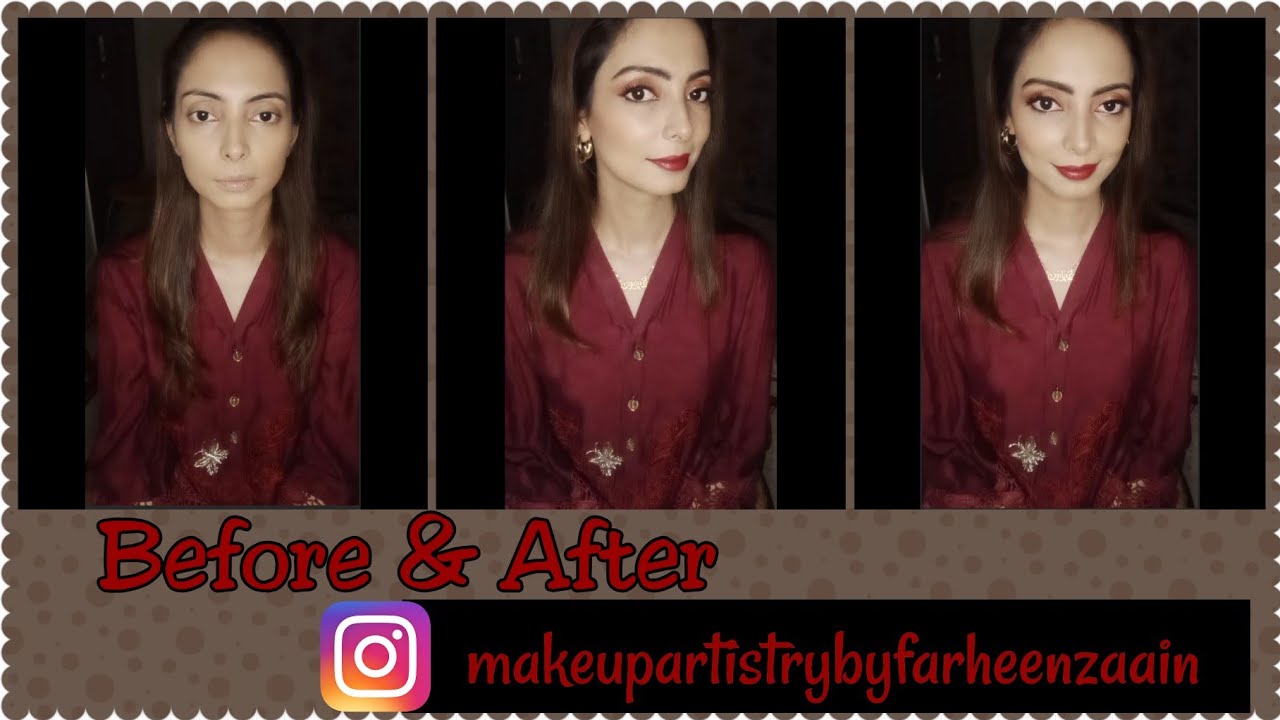 Maroon makeup look | beautiful and bold🌹| Farheenzaain