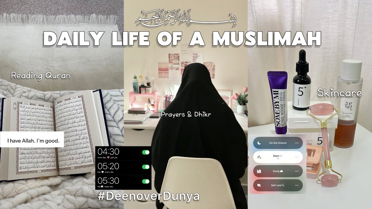 Muslimah Vlog ᡣ𐭩| muslimah diaries, prayers,Dhikr,peaceful and skincare