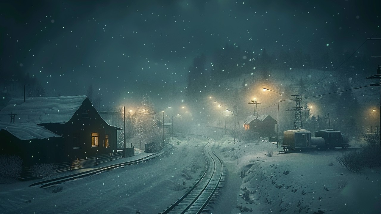 Heavy Snowfall & Chilly Winds ❄️🌬️ | Soothing Blizzard Sounds for Restful Sleep & Relaxation 🌙