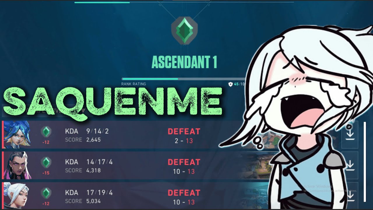 ASI se ve el ELO HELL en valorant (ascendente)