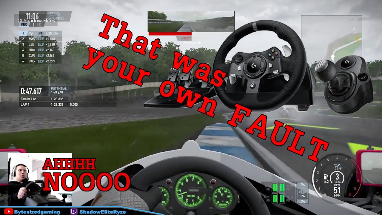 First time using Logitech G920 w/ Shifter on Project Cars 2 [Xbox One]