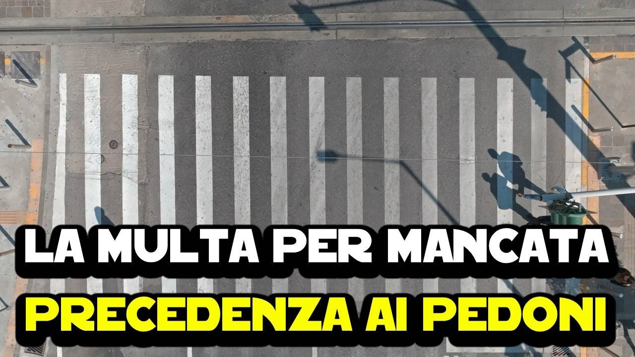 Quant'è la multa per mancata precedenza ai pedoni?