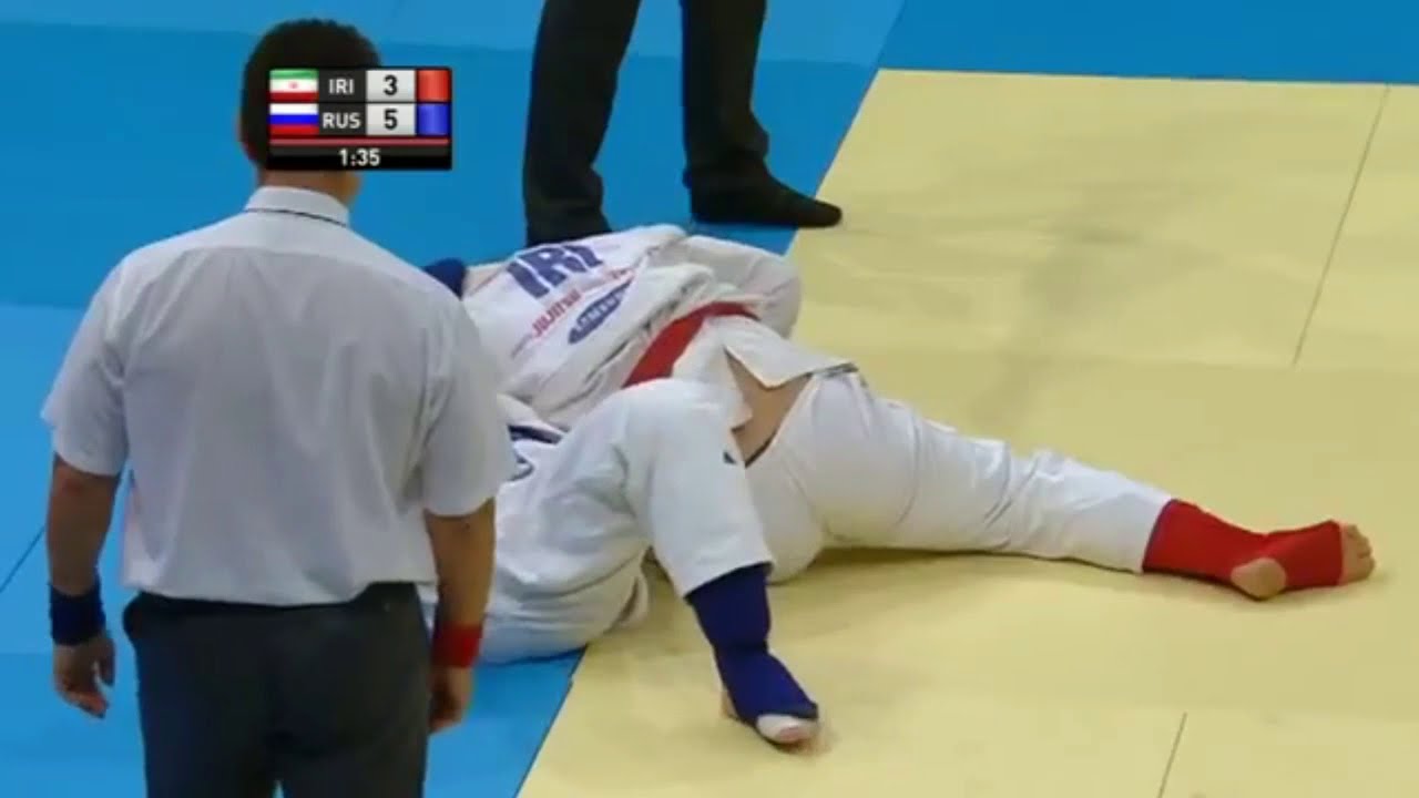 Mojtaba Akbari (IRI) vs Mikhail Smirnov (RUS) World Combat games 2013 gold medal match +94kg