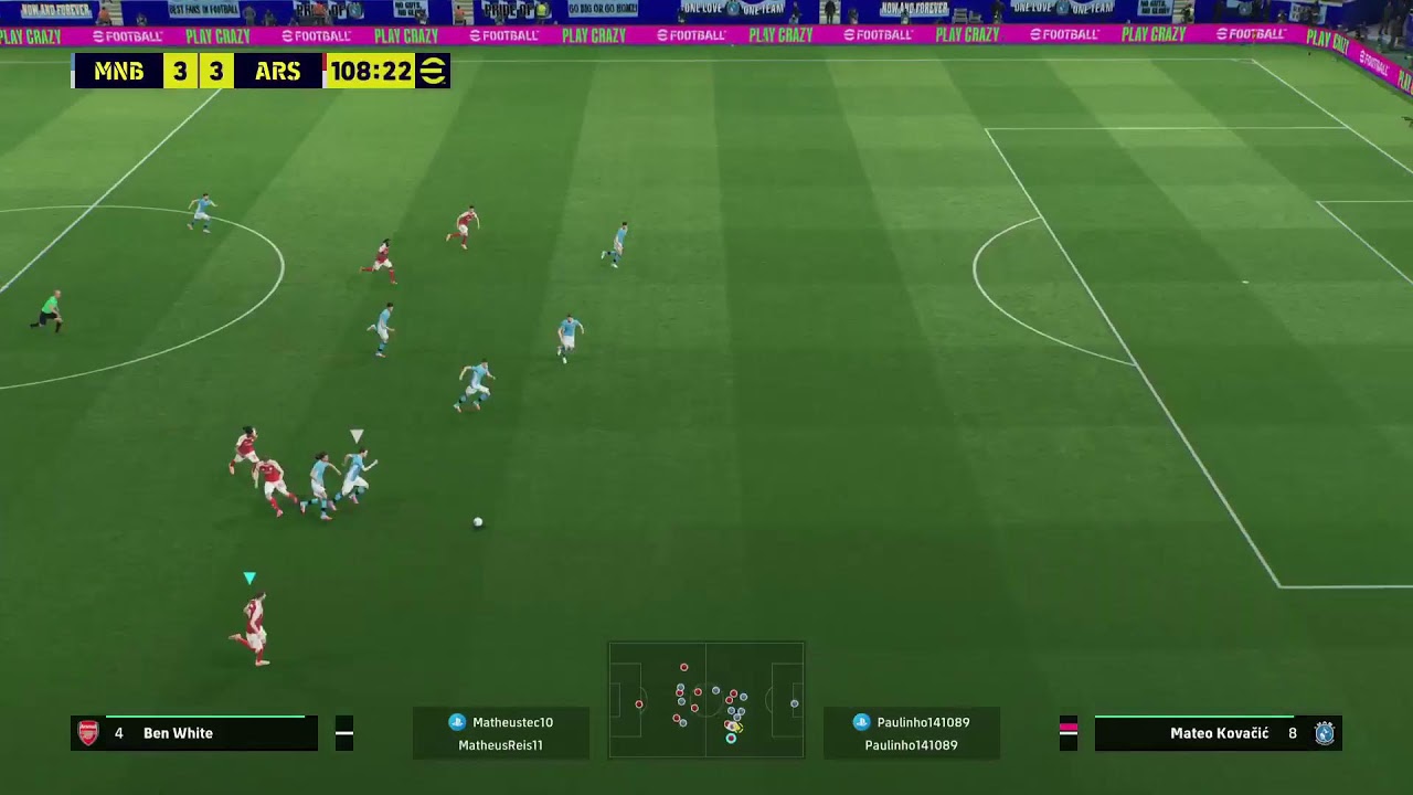 EFOOTBALL 2026 FINAL DA CHAMPIONS LEAGUE - LIGA 2 TOQUES ( ARSENAL X MANCHESTER CITY )