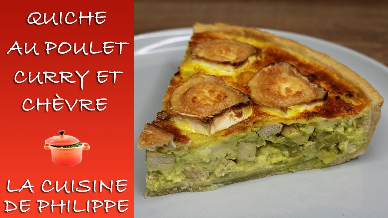 Quiche au poulet curry et chèvre