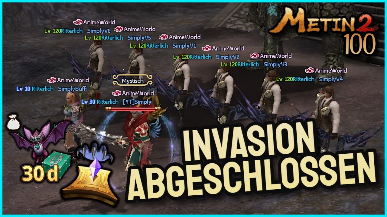 Metin2 DE 🦁 Tigerghost [ #100 ] 🦁 Invasion komplett abgeschlossen & 6x Championlevel Ninja?!