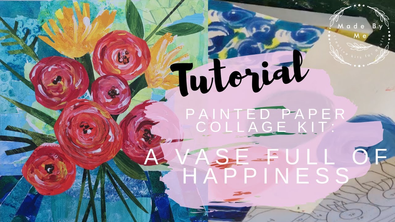 Made by Me | Painted Paper Collage | 'A Vase Full of Happiness' | Creative Kits for Adults