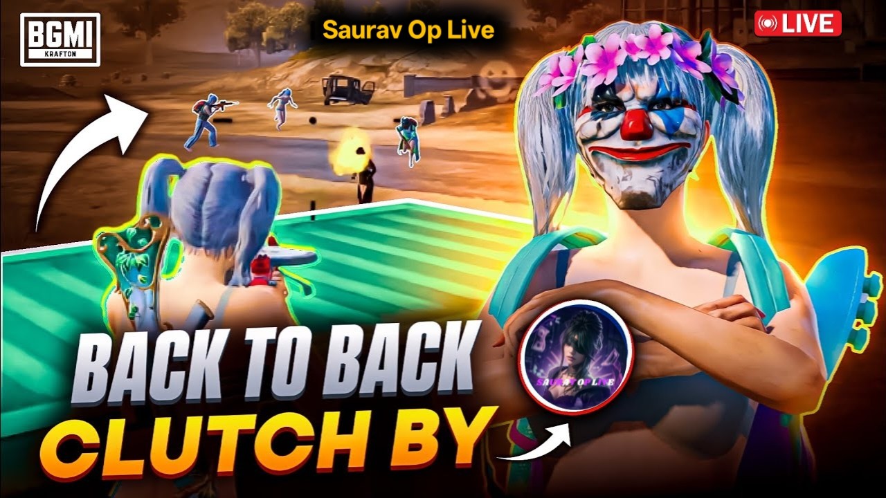 NOOB Samjha Tha... 1v4 Clutch Kar Diya | BGMI LIVE | #bgmilive #cluthch #sauravoplive