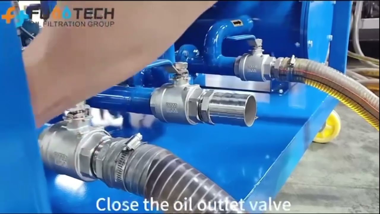 FUOOTECH COP-150 9000LPH Cooking Oil Filtration Machine for Biodiesel Turn Off Operation Video
