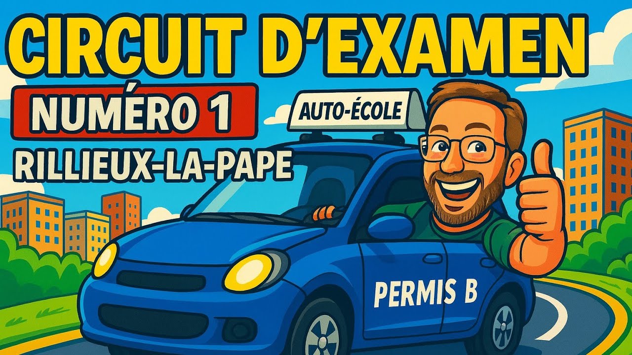 Circuit Examen N&deg;1 Rillieux la pape#permisb #circuitexamen #rillieuxlapape #apprendreconduire #mono 