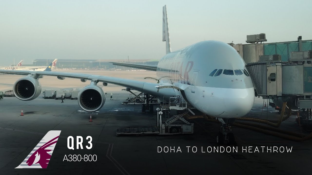 QATAR AIRWAYS A380 ECONOMY CLASS REVIEW | 🇶🇦DOHA to LONDON HEATHROW🇬🇧 | FLIGHT REVIEW #5
