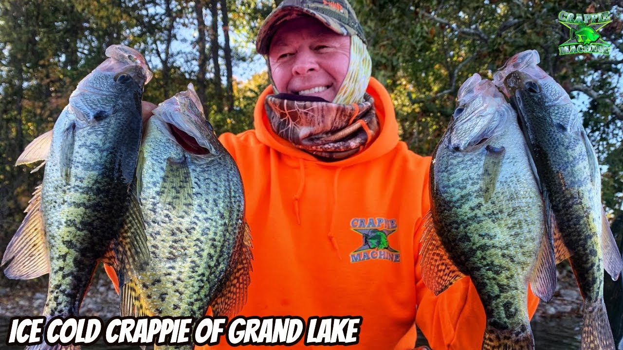 ICE COLD CRAPPIE OF GRAND LAKE- Vertical jigging for crappie