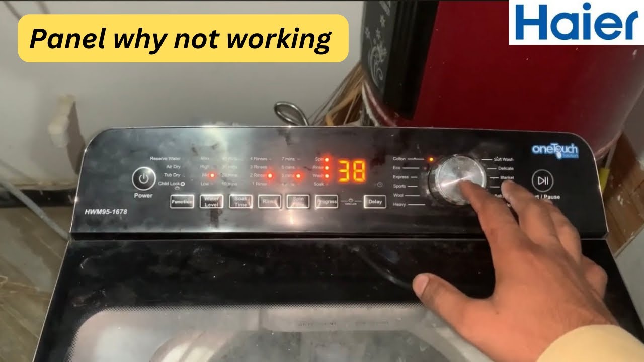 Haier automatic washing machine pcb not working || washing machine display tripping problem solved
