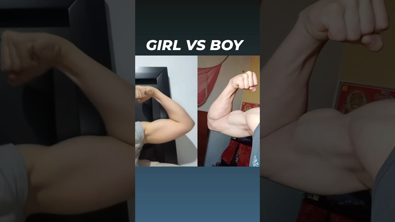 GIRL VS BOY BICEPS challenge 🤯🔱