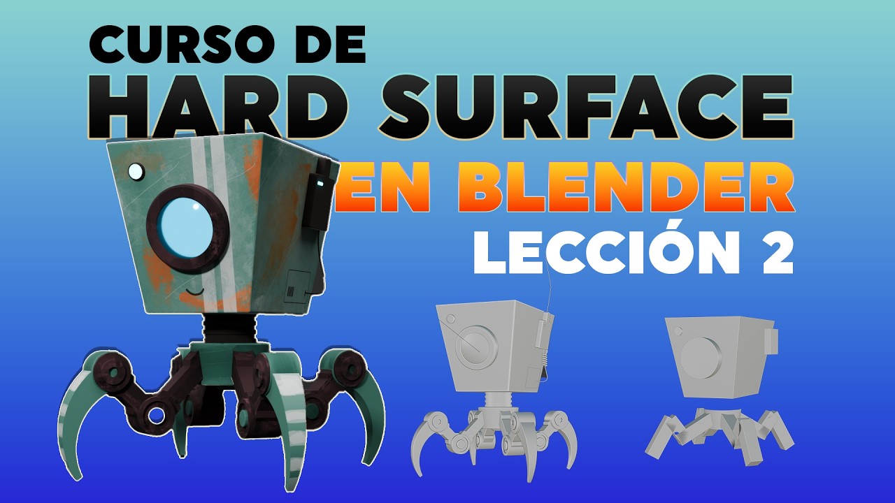 👾 Curso de Hard Surface en Blender Modelado de un Robot en Blender con Box Cutter -Lección 2👾 ~ [V2]