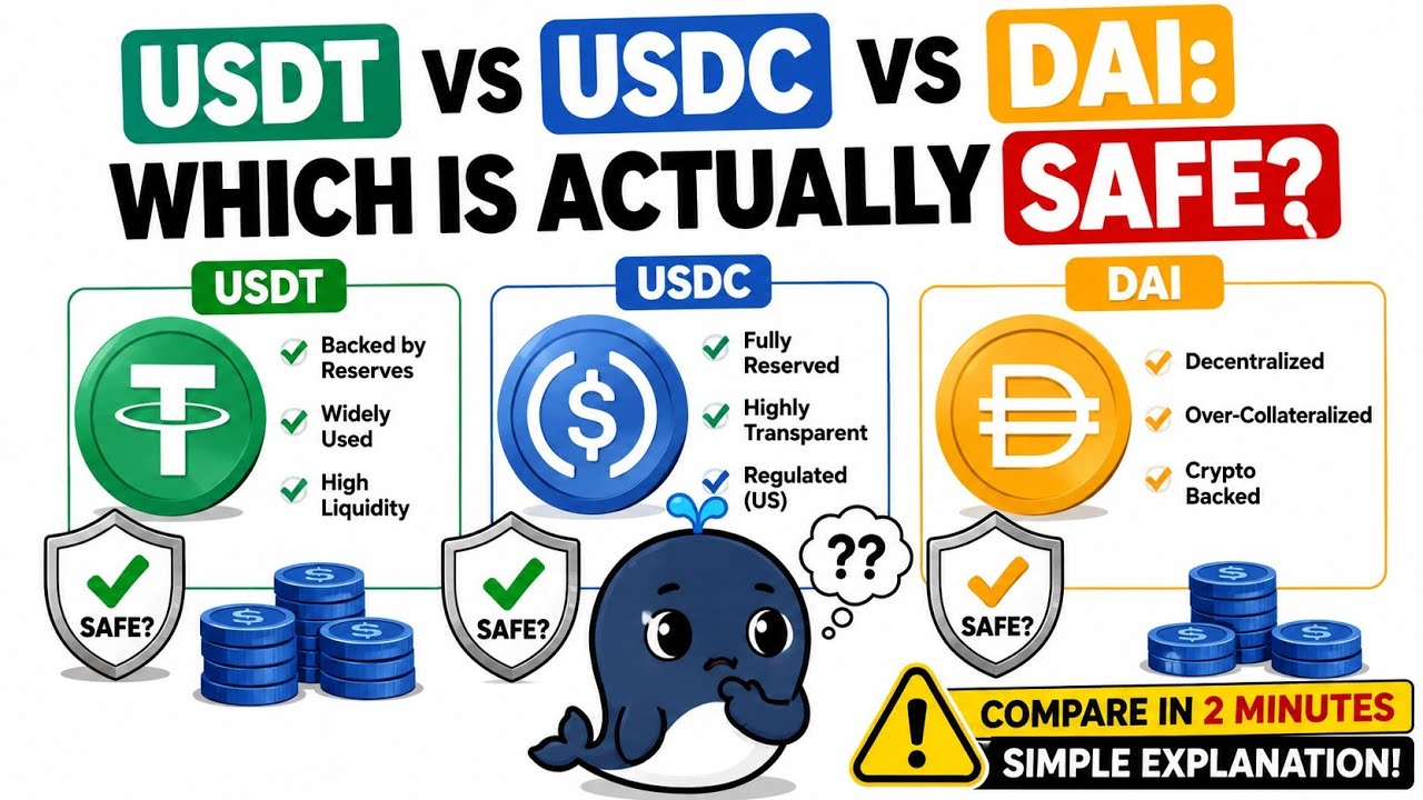 USDT против USDC против DAI: что на самом деле безопасно? #Стейблкоины #Крипта #DeFi