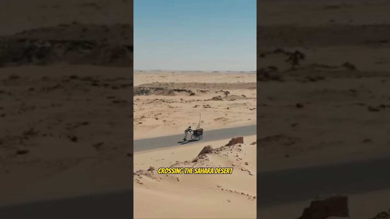 Crossing the Sahara Desert on Rollerblades #shorts