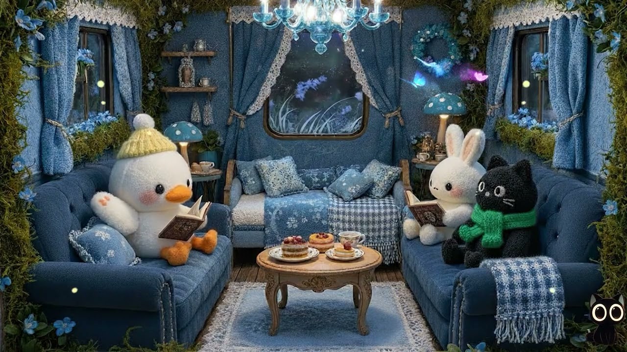 Hidden Forest Cabin Campfire Night 🌙 | Cozy Campfire Jazz Lo-Fi for Late Focus & Relaxation Tonight