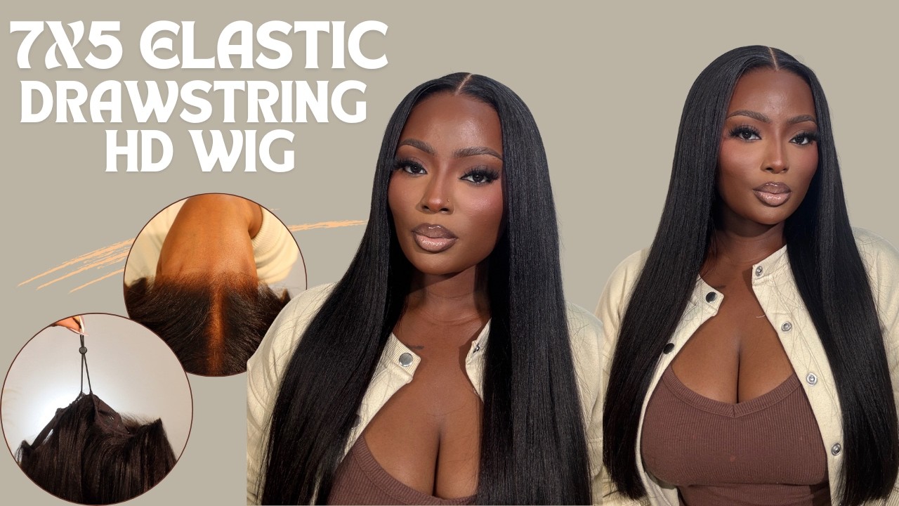 QUICK & EASY 7X5 NO SLIP YAKI STRAIGHT GLUELESS READY TO WEAR BEGINNERS WIG INSTALL FT KLAIYI HAIR