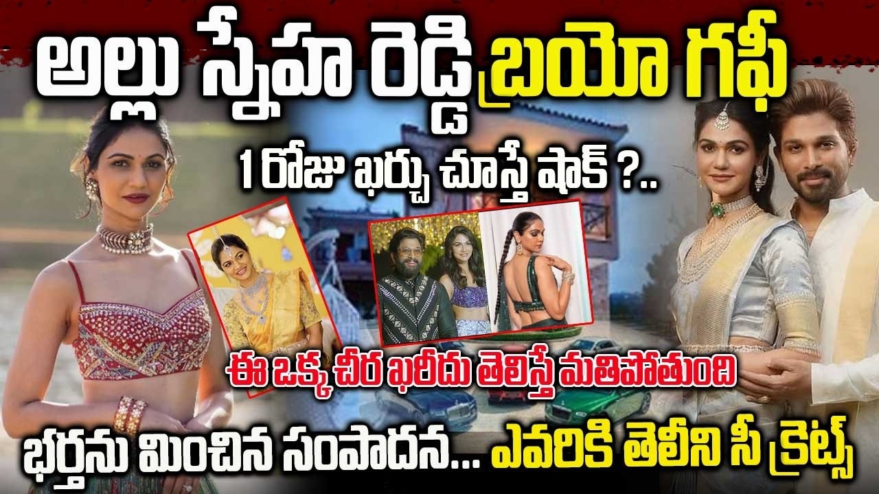 Allu Arjun Wife Sneha Reddy Real Life Story Telugu | Allu Sneha Reddy Biography | Telugu Ammayi