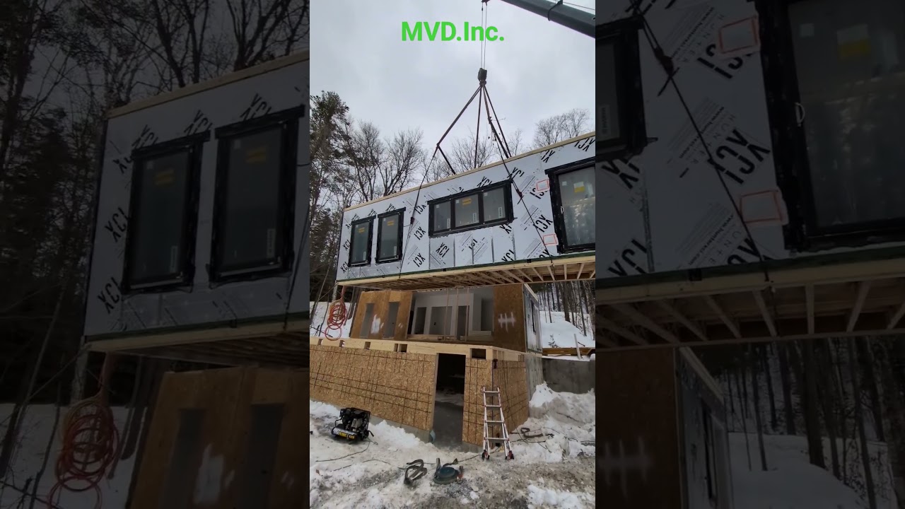 Modular home, Preferred Building Systems, Mountain View Development second box going in.