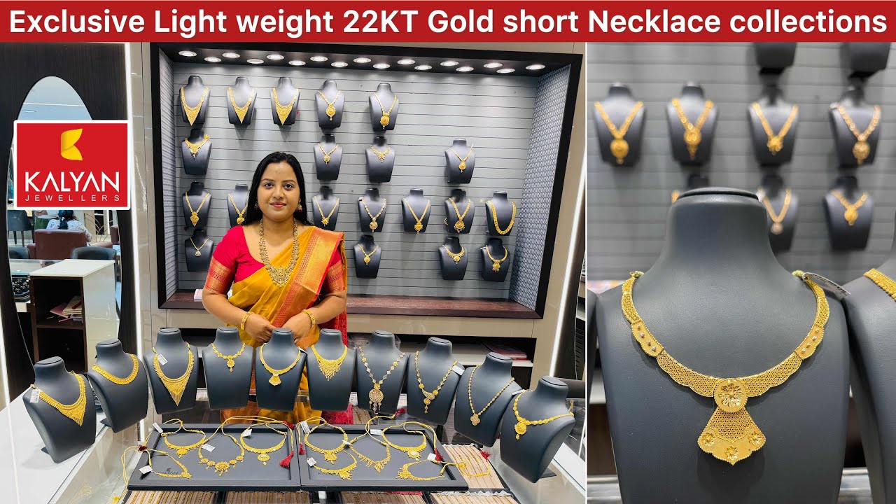 Exclusive new Light weight 22KT Gold necklace collections from Kalyan |😲[ Reuploaded tech issue ]